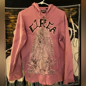 Vintage Circa day of the dead tie dye hoodie size L